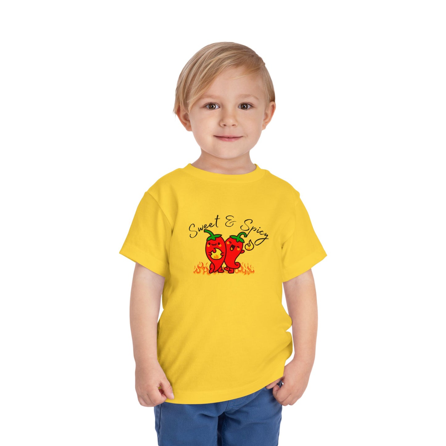 HugMi Kids “Sweet & Spicy” Tee – Playful Pepper Design Toddle Tee