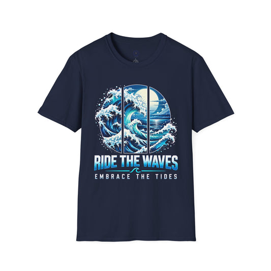 “Ride the Waves, Embrace the Tides” Ocean-Inspired Graphic Tee