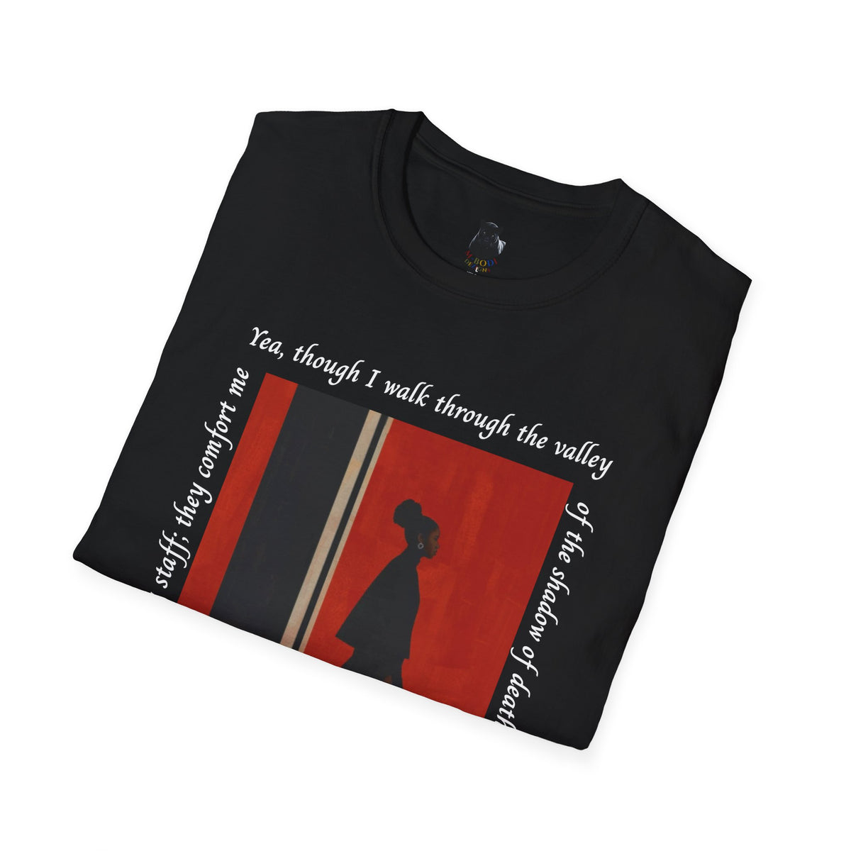 Ebony's Bones “Walk Through the Valley” T-Shirt | M Bodi Dezigns | Faith & Strength Graphic Tee for Adults