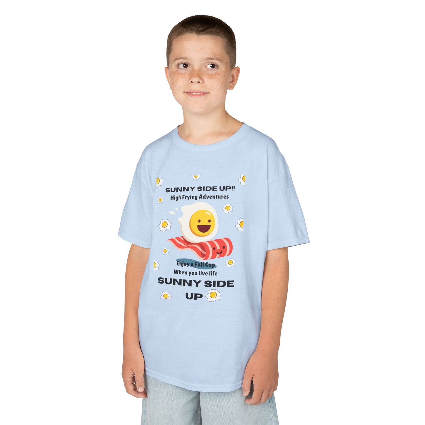 Bacon & Eggs “Sunny Side UP” Kids T-Shirt | HugMi Collection | Fun Foodie Tee