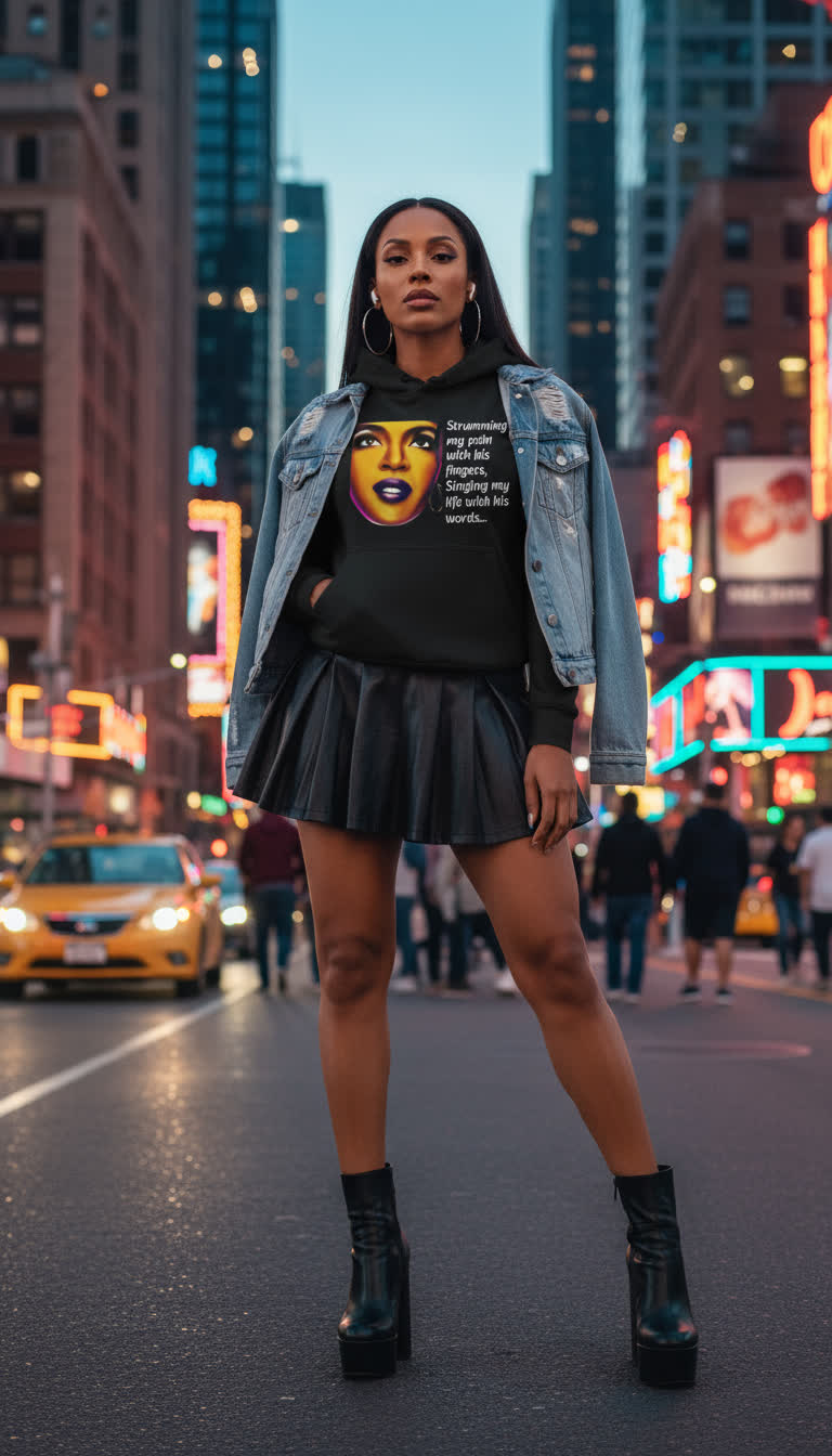 “Killing Me Softly” Lauryn Hill Tribute Hoodie | Melodic-Mi Collection | Soulful R&B Lyric-Inspired Graphic Hoodie for Adults