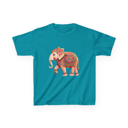 Colorful Elephant Kids T-Shirt | HugMi Collection | Boho Spirit Animal Tee for Kids