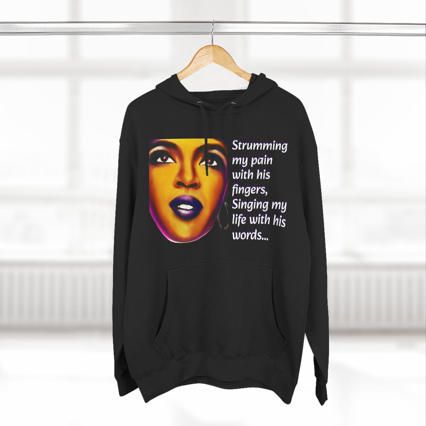 “Killing Me Softly” Lauryn Hill Tribute Hoodie | Melodic-Mi Collection | Soulful R&B Lyric-Inspired Graphic Hoodie for Adults