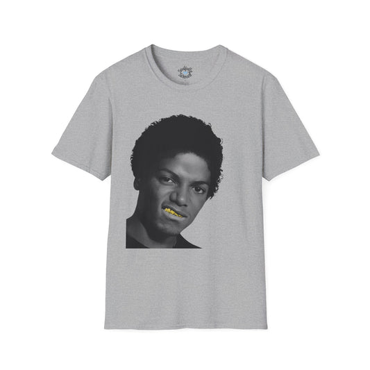 Who's Bad? Music Icon Gold-Grill Tee featuring MJ