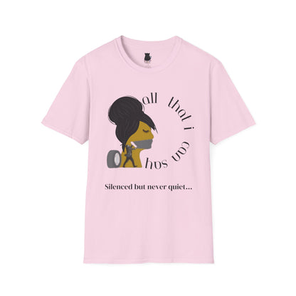 Silenced But Never Quiet T-Shirt | Petty Mi Collection | Speak Your Truth Empowerment Tee for Adults