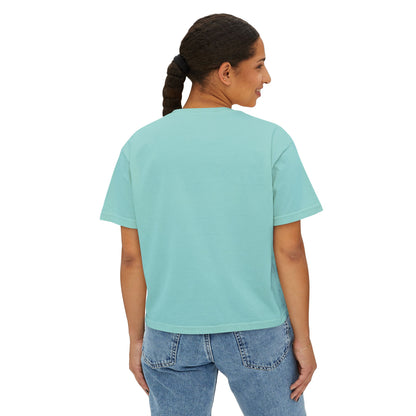 NYC Skyline Boxy Tee — "New York Days / Harlem Nights" Graphic Shirt