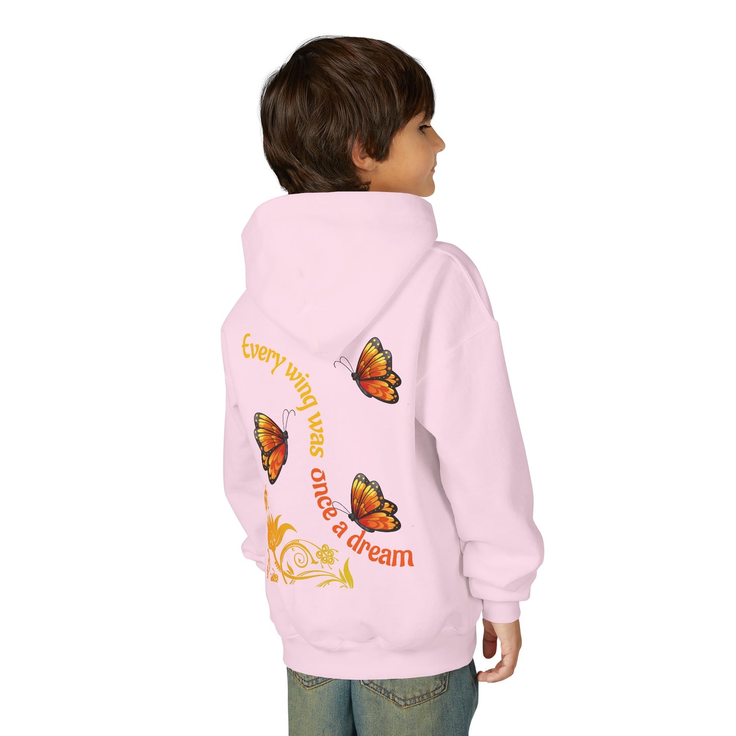 Every Wing Was Once a Dream” Butterfly Hoodie- Available in Pink, Purple, Royal (S-XL)