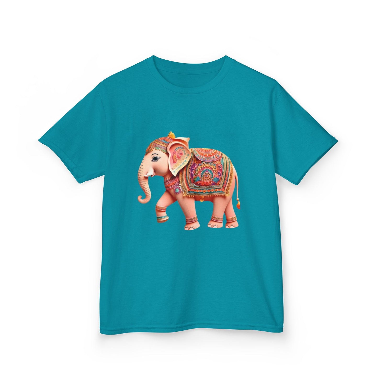 Colorful Elephant Kids T-Shirt | HugMi Collection | Boho Spirit Animal Tee for Kids