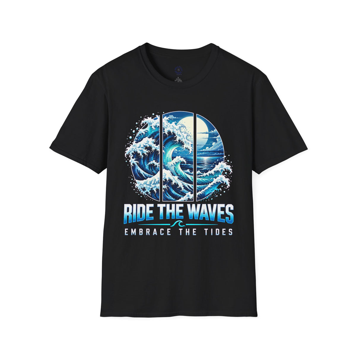 “Ride the Waves, Embrace the Tides” Ocean-Inspired Graphic Tee