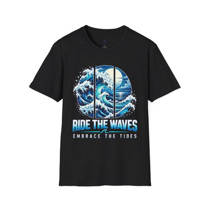 “Ride the Waves, Embrace the Tides” Ocean-Inspired Graphic Tee