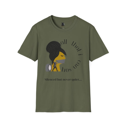 Silenced But Never Quiet T-Shirt | Petty Mi Collection | Speak Your Truth Empowerment Tee for Adults