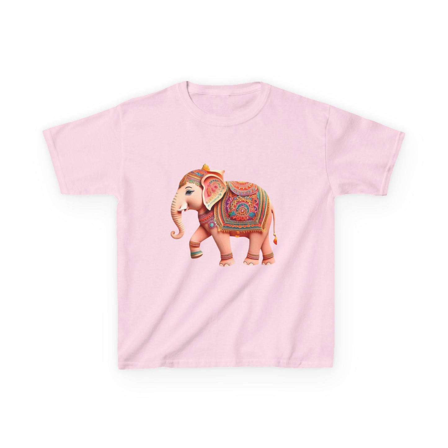 Colorful Elephant Kids T-Shirt | HugMi Collection | Boho Spirit Animal Tee for Kids