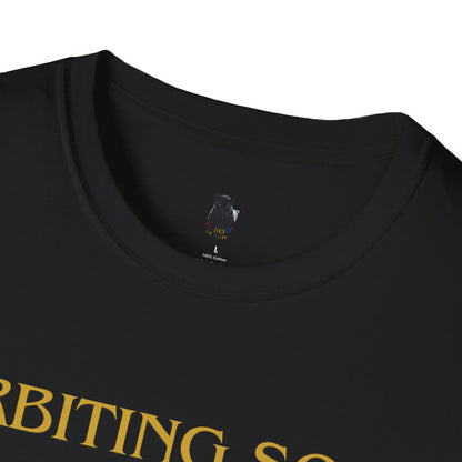“Orbiting Solo” Cosmic Empowerment T-Shirt | M-Bodi Dezigns | Celestial Independence Tee for Adults