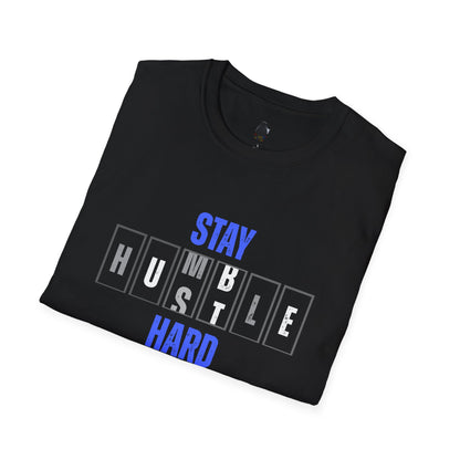 “Stay Humble Hustle Hard” Motivational T-Shirt | M-Bodi Dezigns | Grind & Growth Apparel for Adults