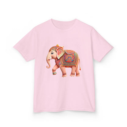 Colorful Elephant Kids T-Shirt | HugMi Collection | Boho Spirit Animal Tee for Kids