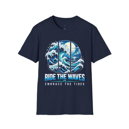“Ride the Waves, Embrace the Tides” Ocean-Inspired Graphic Tee
