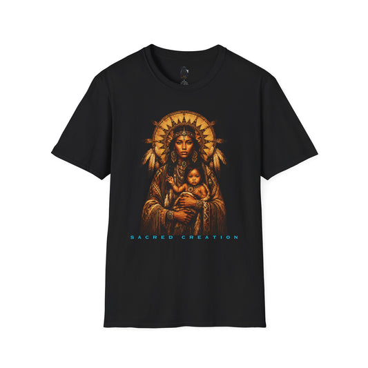 Sacred Creation Graphic Tee - Native Mother and Child