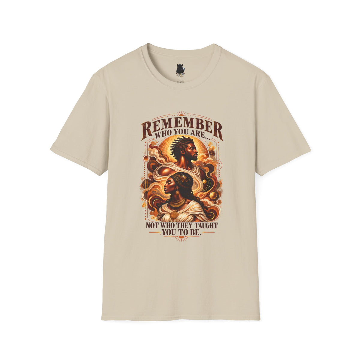 Remember Who You Are" Empowerment T-Shirt | M-Bodi Dezigns | Afrocentric Art Tee for Adults