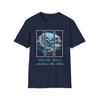 “Ride the Waves, Embrace the Tides” Ocean-Inspired Graphic Tee