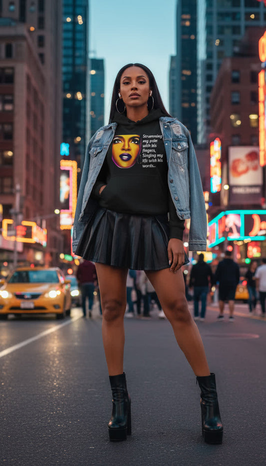 “Killing Me Softly” Lauryn Hill Tribute Hoodie | Melodic-Mi Collection | Soulful R&B Lyric-Inspired Graphic Hoodie for Adults
