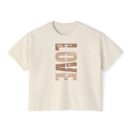 Self Love Women’s Boxy Tee – Soulful Streetwear Graphic T-Shirt | M-Bodi Dezigns