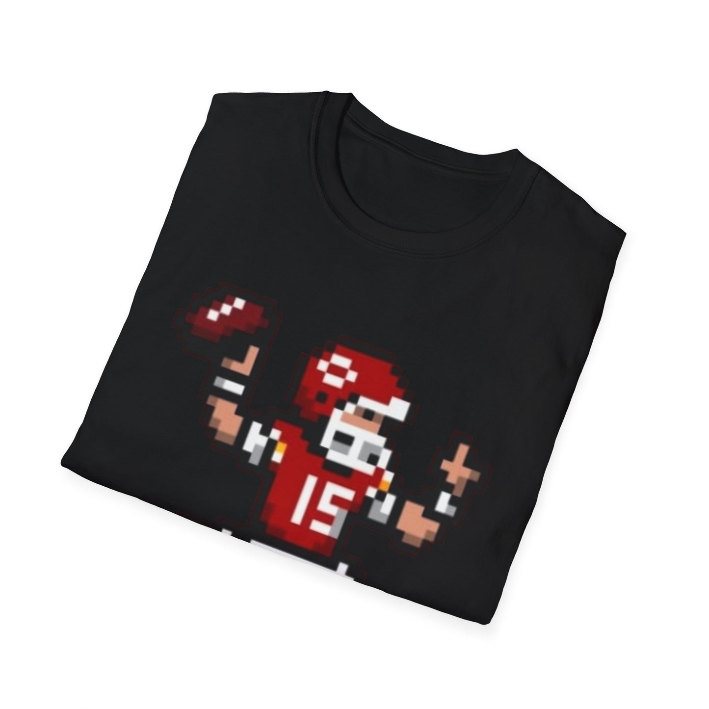 Retro KC Chiefs Pixel Quarterback Tee – 8-Bit Football Tribute