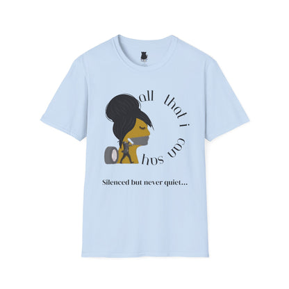 Silenced But Never Quiet T-Shirt | Petty Mi Collection | Speak Your Truth Empowerment Tee for Adults