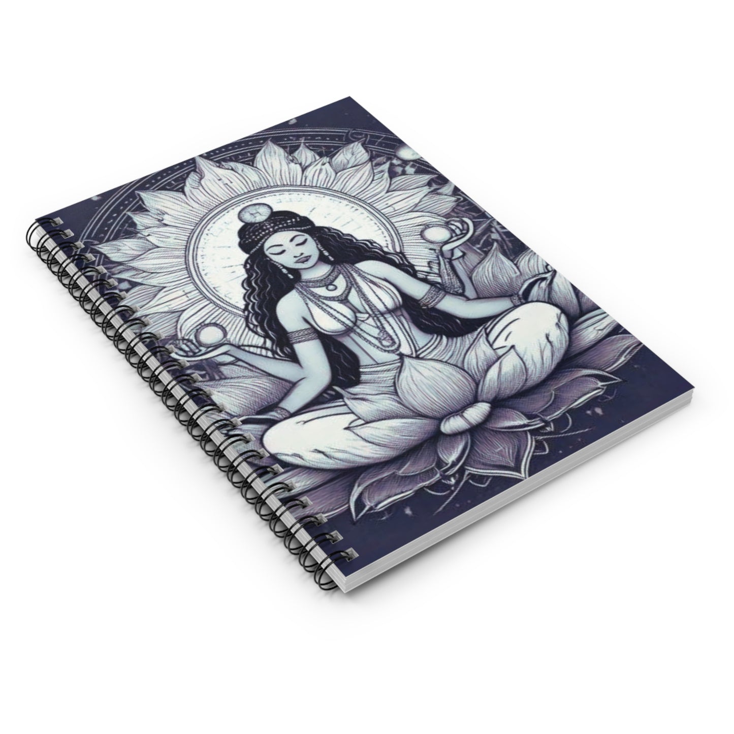 Lotus Goddess Meditation Blank Journal – Capture Insights & Intuition