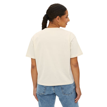 NYC Skyline Boxy Tee — "New York Days / Harlem Nights" Graphic Shirt