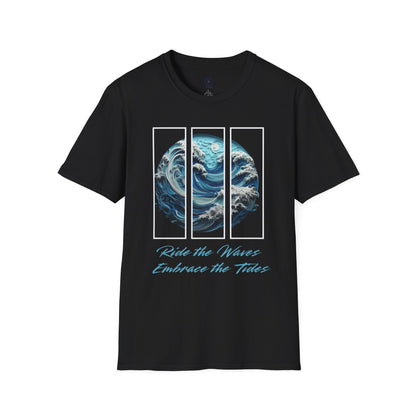 “Ride the Waves, Embrace the Tides” Ocean-Inspired Graphic Tee