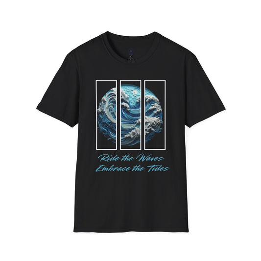 “Ride the Waves, Embrace the Tides” Ocean-Inspired Graphic Tee