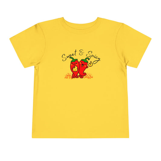 HugMi Kids “Sweet & Spicy” Tee – Playful Pepper Design Toddle Tee