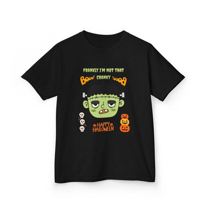 Frankly I’m Not That Cranky Kids Halloween T-Shirt | HugMi Collection | Funny Frankenstein Monster Tee for Kids