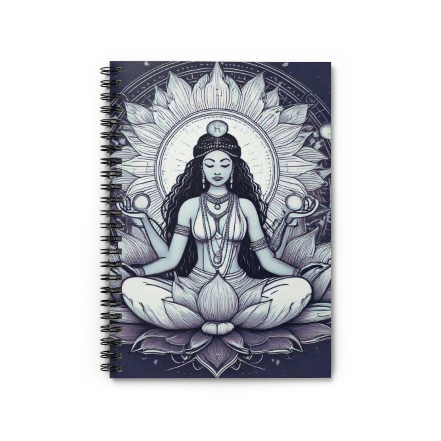 Lotus Goddess Meditation Blank Journal – Capture Insights & Intuition