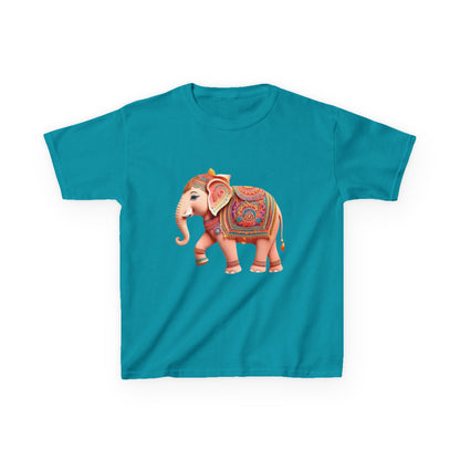 Colorful Elephant Kids T-Shirt | HugMi Collection | Boho Spirit Animal Tee for Kids