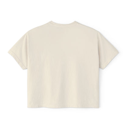 NYC Skyline Boxy Tee — "New York Days / Harlem Nights" Graphic Shirt