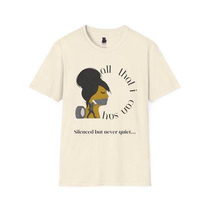Silenced But Never Quiet T-Shirt | Petty Mi Collection | Speak Your Truth Empowerment Tee for Adults