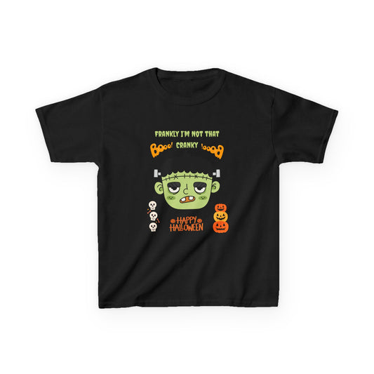 Frankly I’m Not That Cranky Kids Halloween T-Shirt | HugMi Collection | Funny Frankenstein Monster Tee for Kids