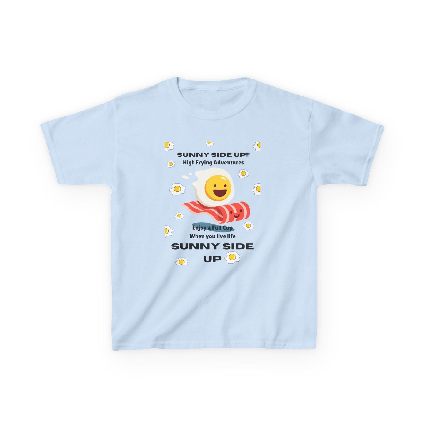 Bacon & Eggs “Sunny Side UP” Kids T-Shirt | HugMi Collection | Fun Foodie Tee
