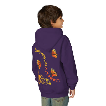 Every Wing Was Once a Dream” Butterfly Hoodie- Available in Pink, Purple, Royal (S-XL)