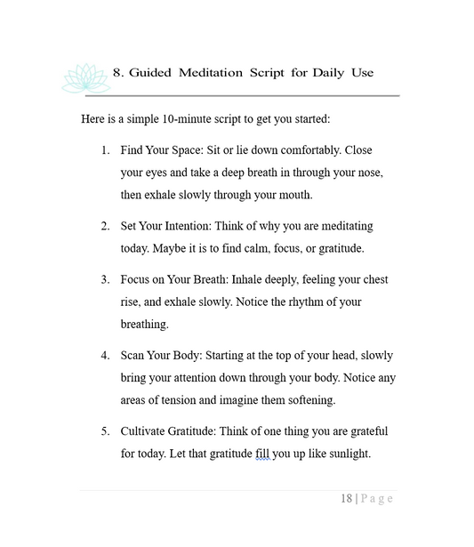 Meditation: A Beginners Guide to Uncovering Your Inner Peace (Digital Download)
